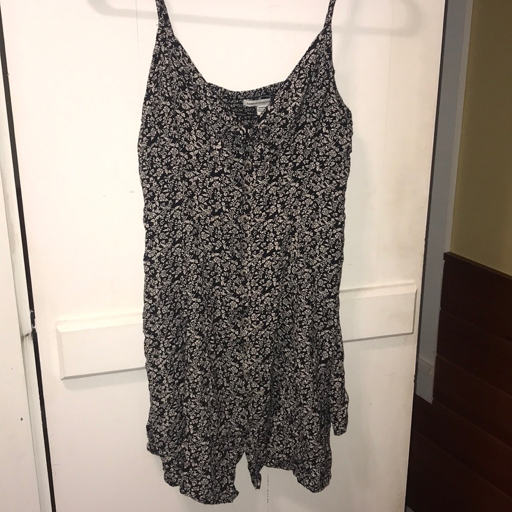 Black and white AE button down dress